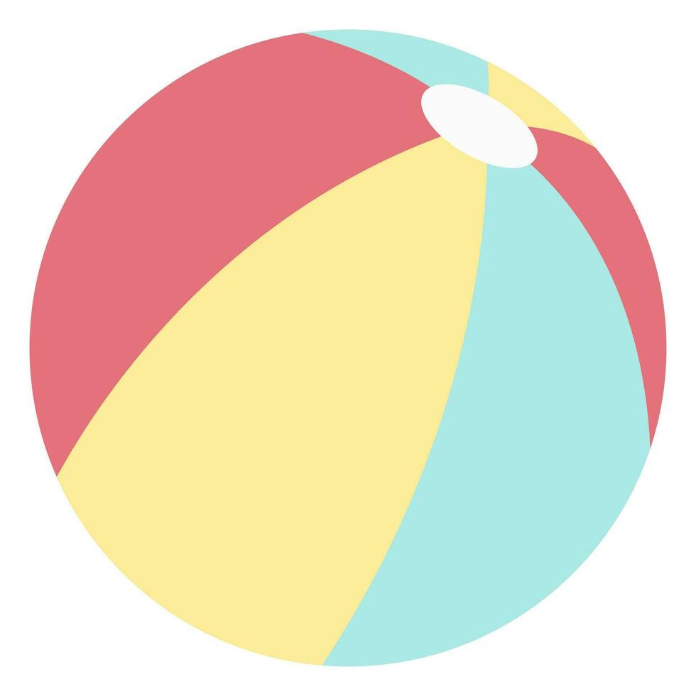 Beach ball flat style design vector illustration icon sign isolated on white background.