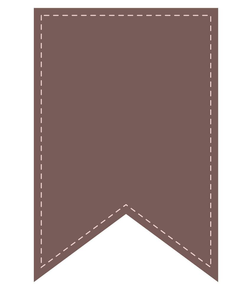 Brown bookmarks isolated on white background. vector
