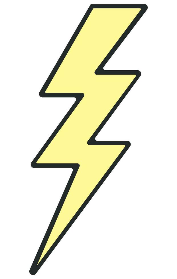 iluminación, eléctrico poder vector logo diseño elemento. relámpago tornillo. relámpago firmar emoji icono ilustración. tormenta vector símbolo emoticon diseño acortar Arte firmar plano estilo.