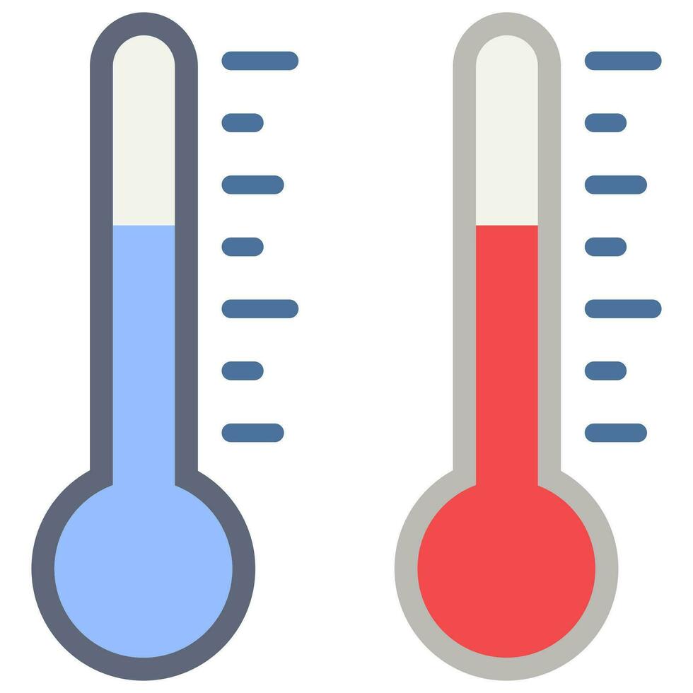 Hot and cold temperature vector pictogram illustration isolated on white background