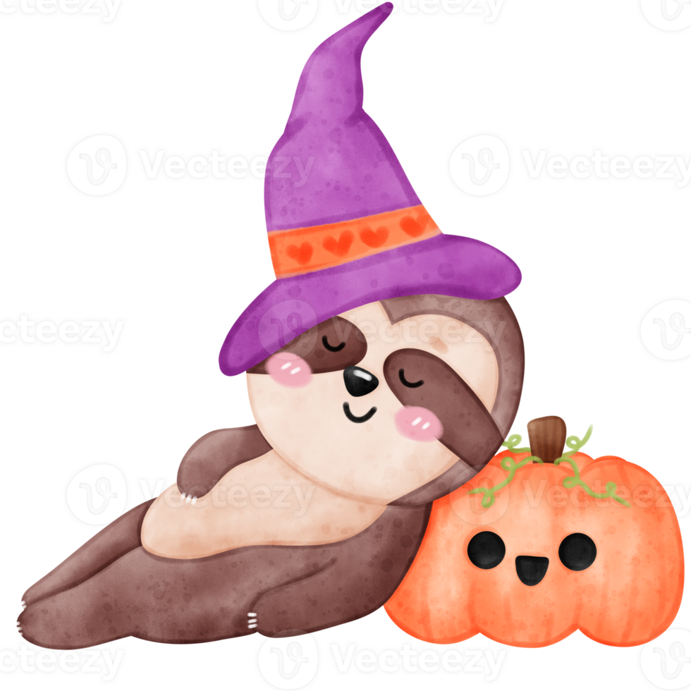 Halloween pigrizia, carino pigrizia, Halloween png