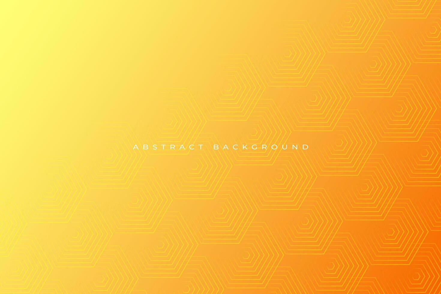 Abstract hexagon background in orange and yellow gradient colors vector