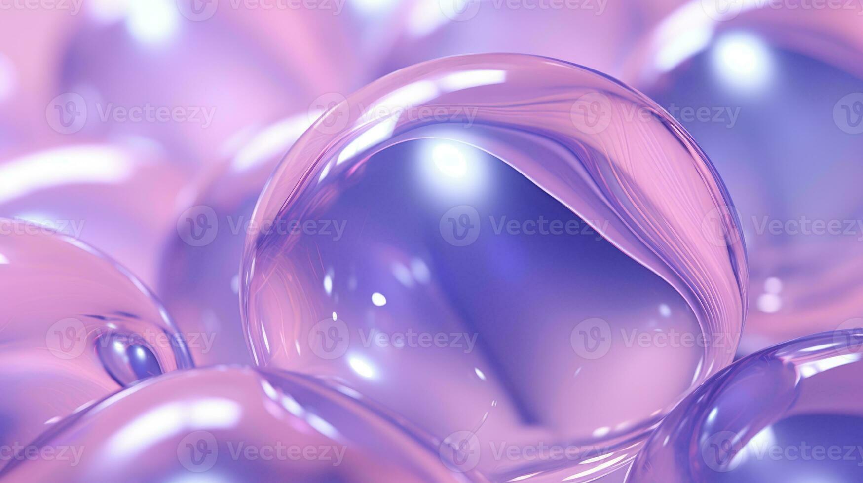 transparent liquid water bubbles. Facial skin care cosmetic product. Generative AI photo