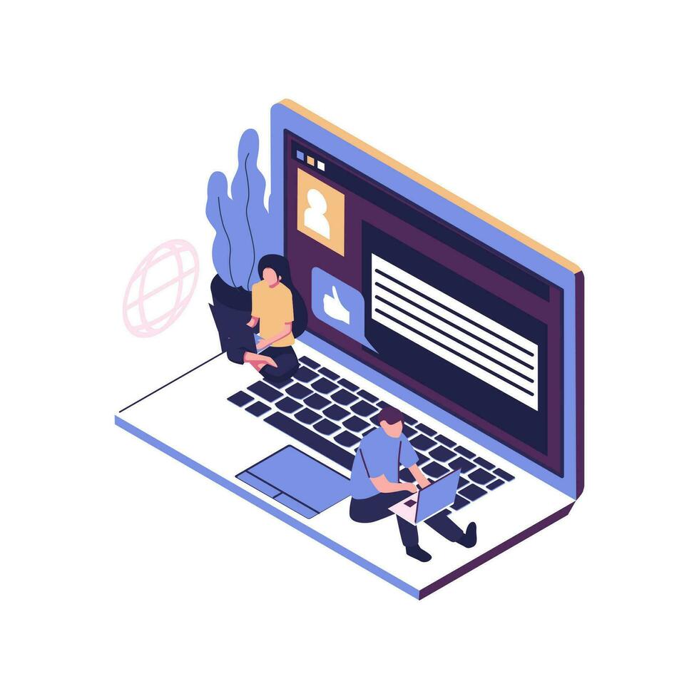 Vector colorful illustration of communication via the Internet, social networking,chat, video,news,messages,web site, search friends, mobile web graphics vector