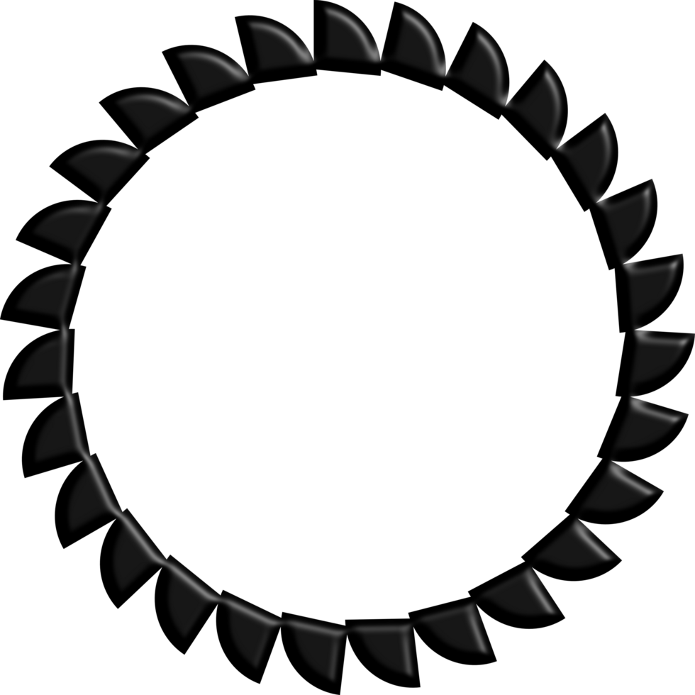 svart cirkel ram png