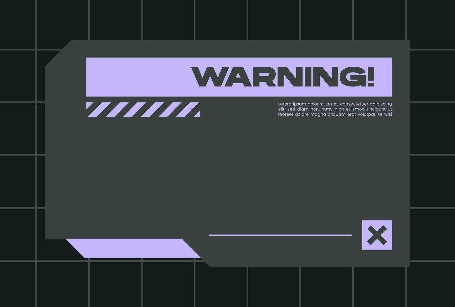 Futuristic pop up interface illustration. Video overlay element. vector