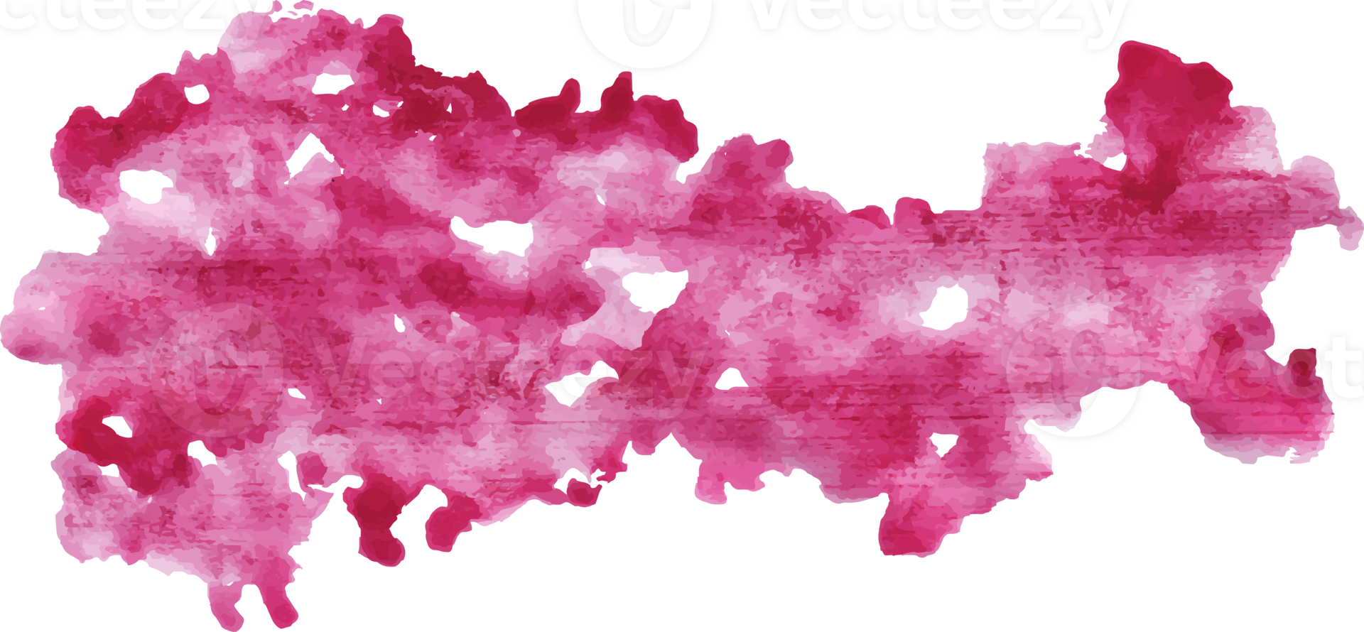 pink wet watercolor element png