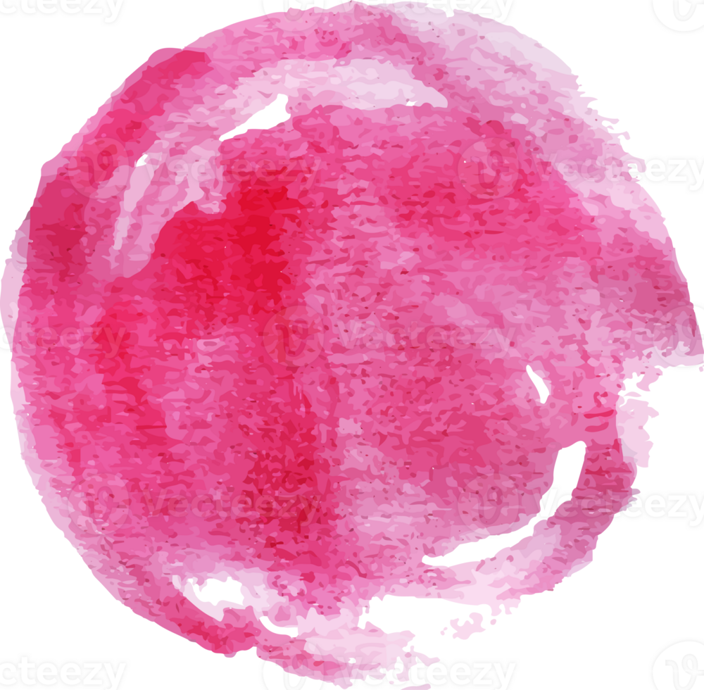 round watercolor paint element png