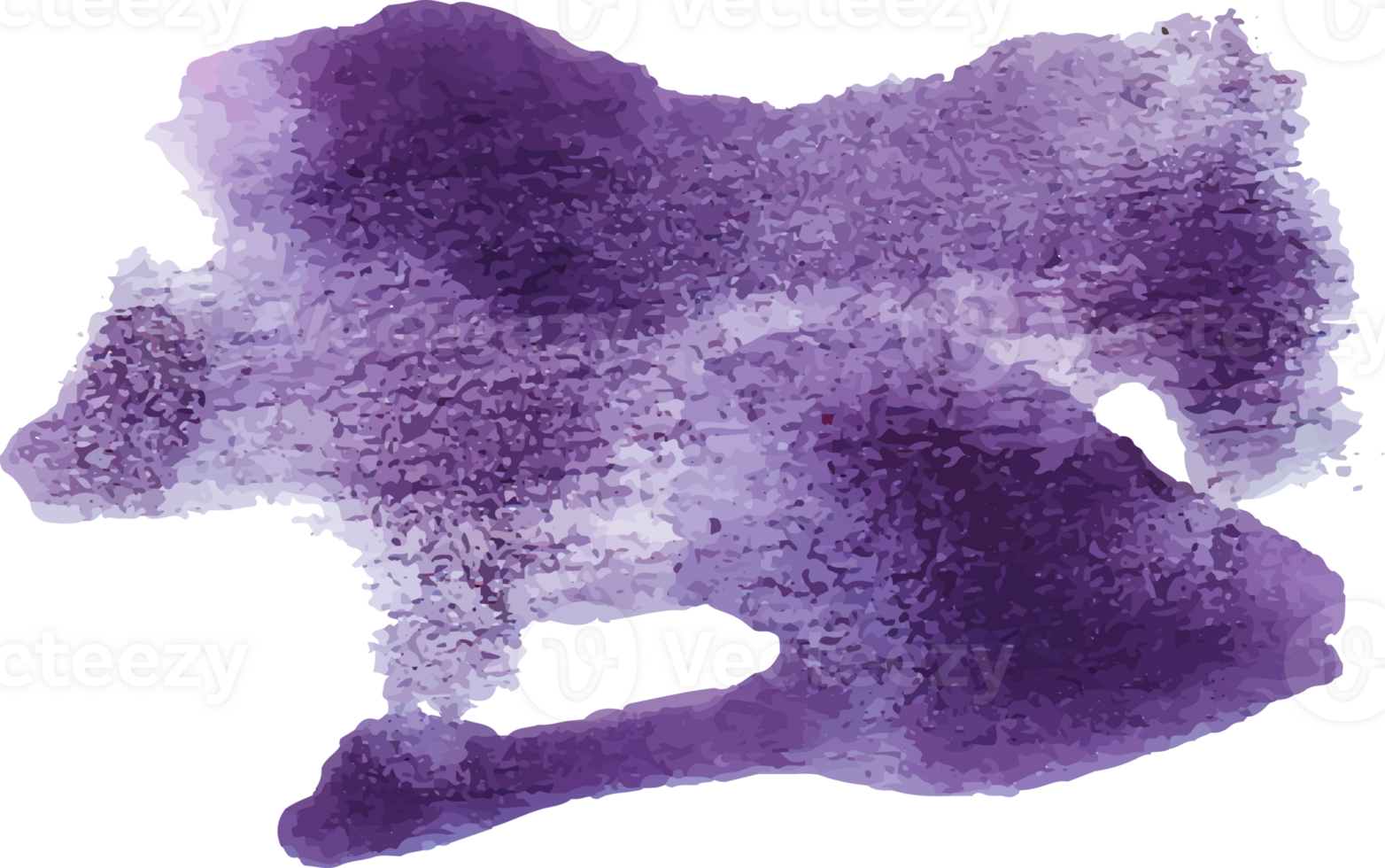 wet purple watercolor element png