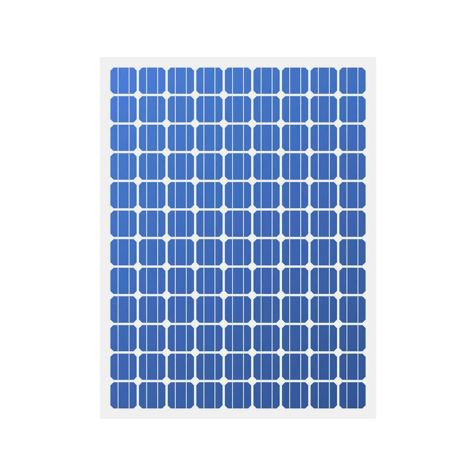 Highly Detailed Solar Panel. Modern Alternative Eco Green Energy. Vector illustration.