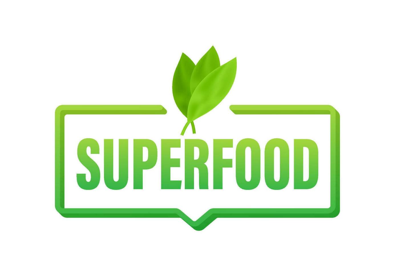 Superfood sign label. Healthy food. Vector stock illustration