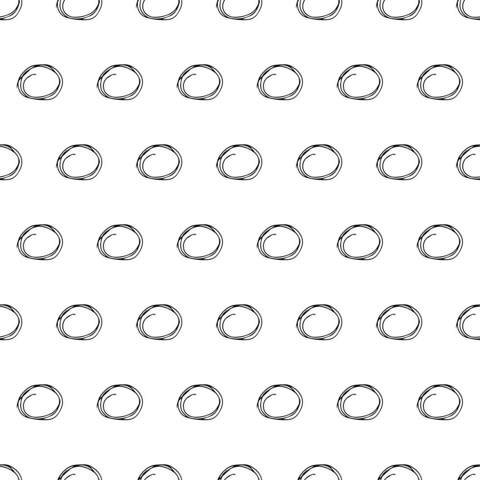 Seamless pattern with sketch circles shape vector