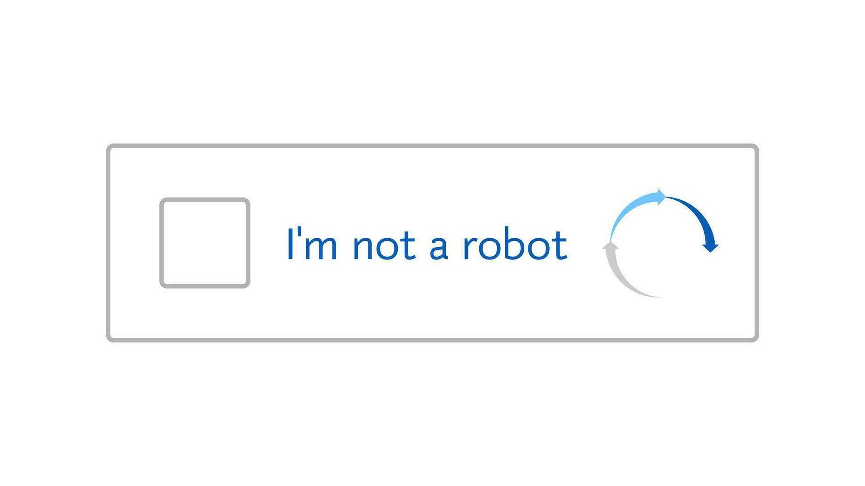 Template for entering captcha I'm not a robot vector
