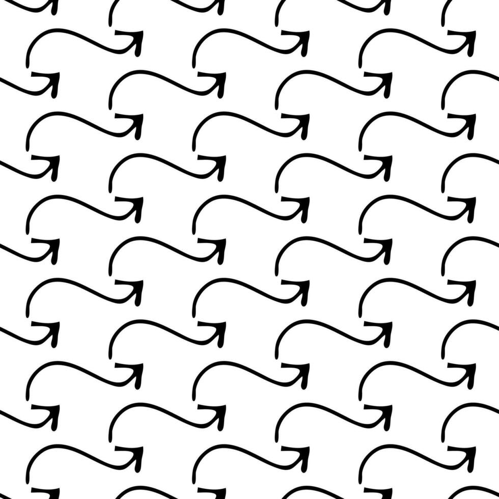 Seamless pattern with doodle arrows vector