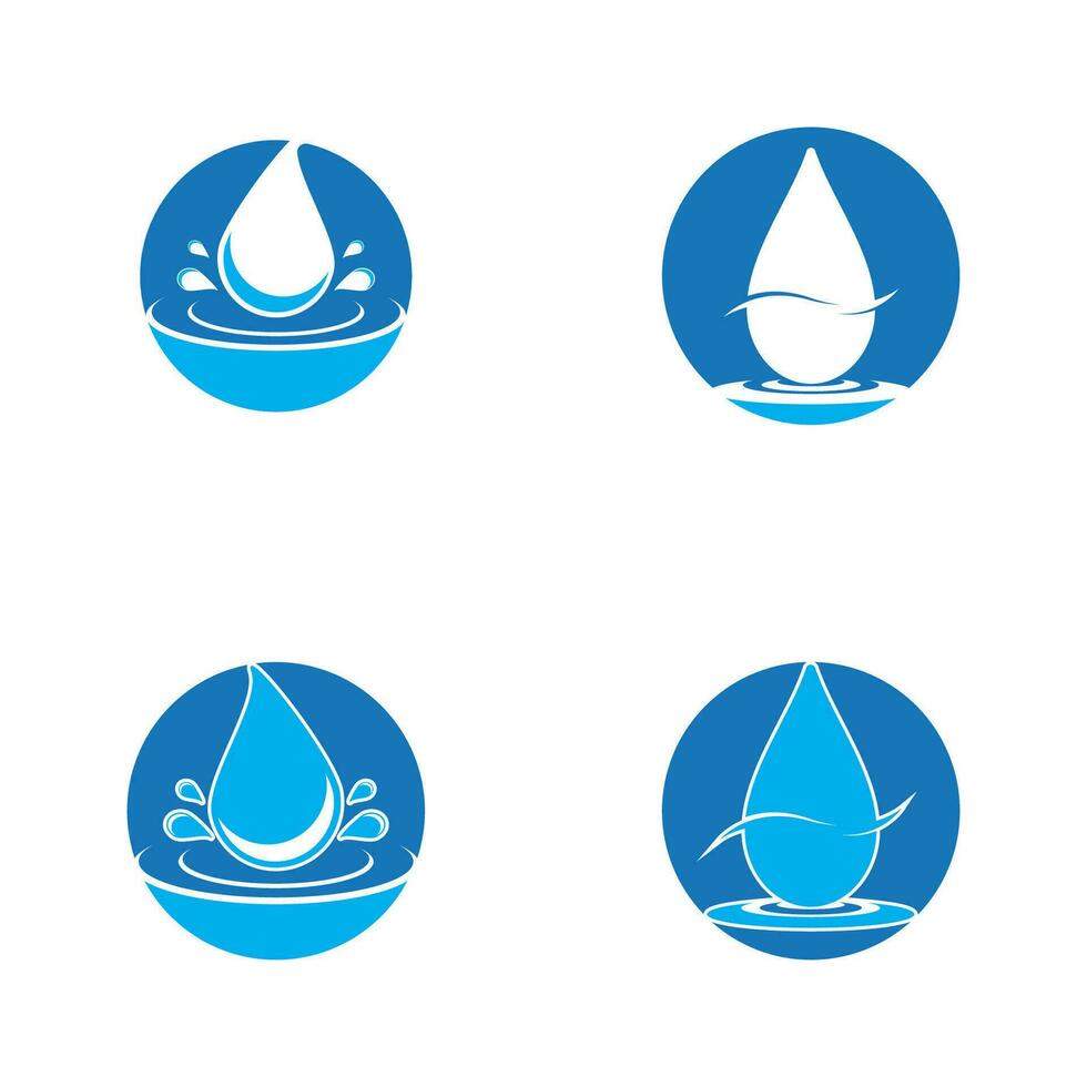 Water drop icon and symbol vector template