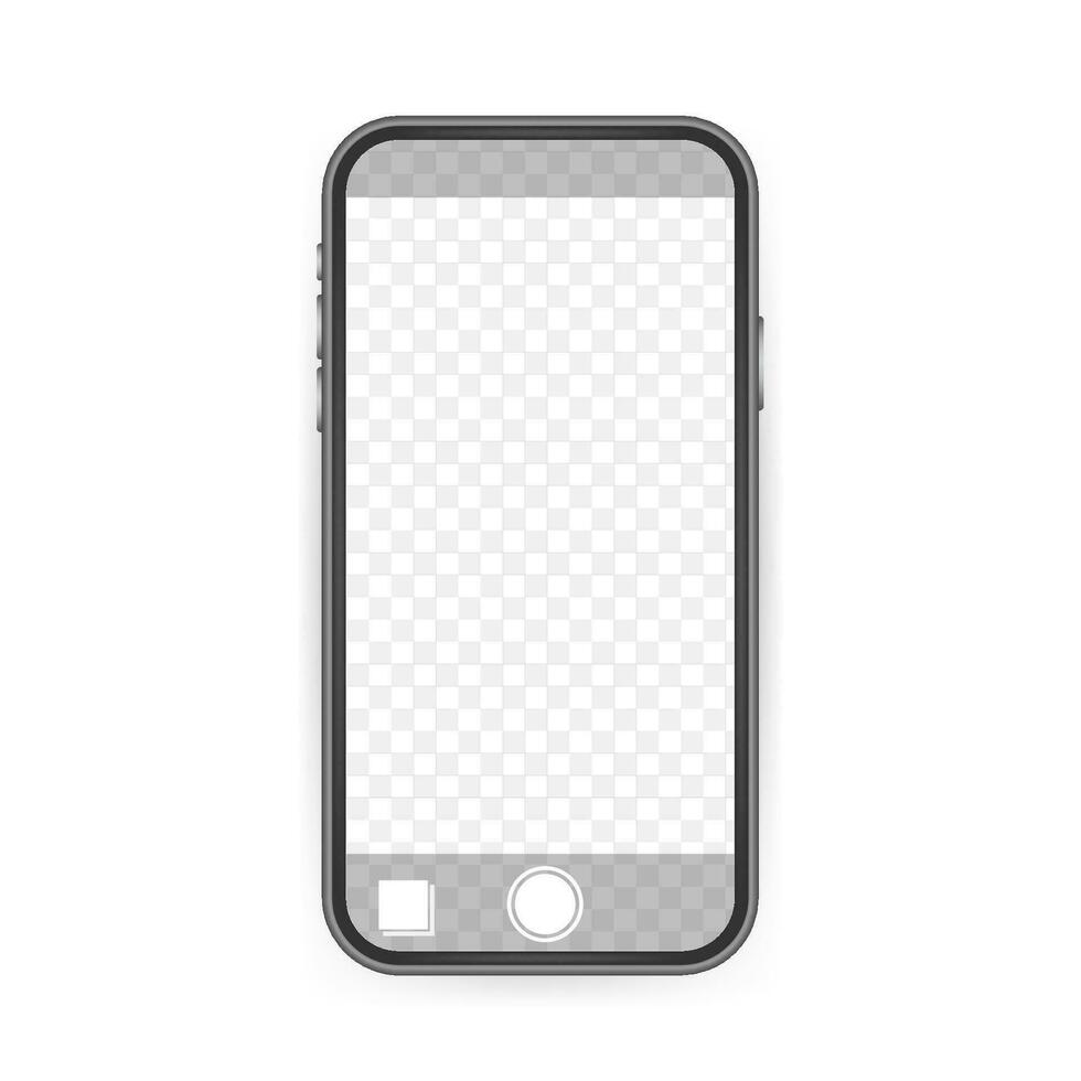 Monopod Selfie stick with empty smartphone screen. Stick for selfie. Vector stock illustration