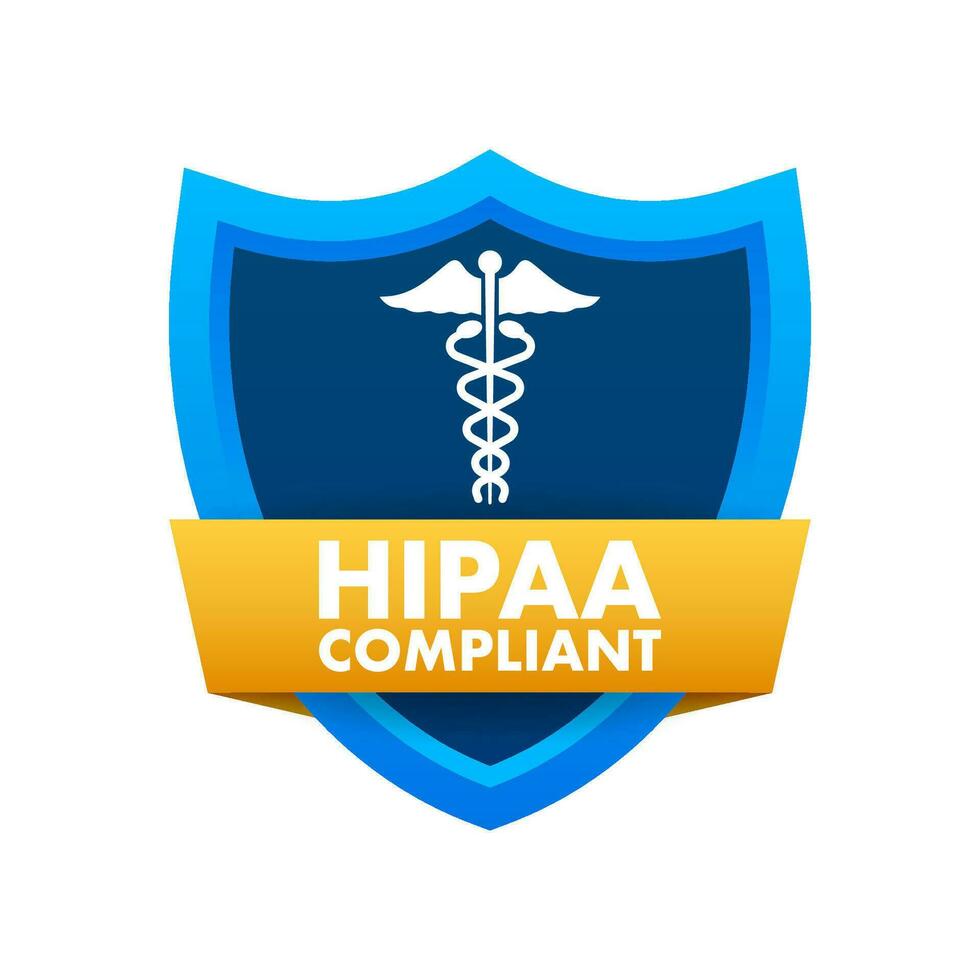 Hipaa compliant. Checkmark icon. Vector design. Logo symbol. Vector stock illustration.