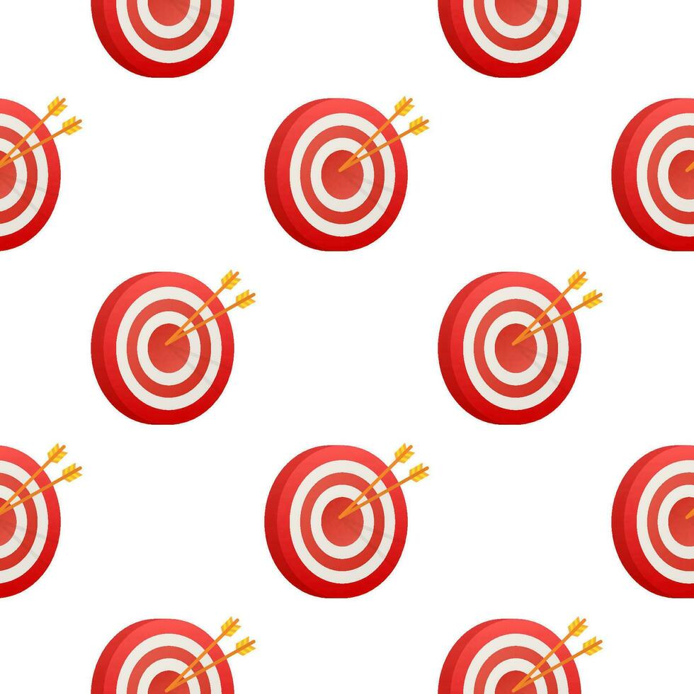 Target Icon pattern. Vector isolated illustration in flat style. Concept target market, audience, group, consumer