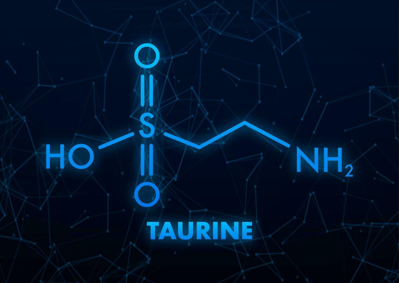 Icon with taurine formula. Vector icon. Taurine formula