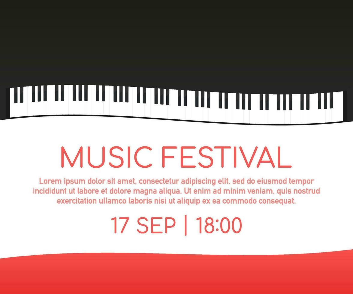 música festival. música evento póster piano. jazz música vector póster diseño. acuarela manchar antecedentes. vector ilustración.