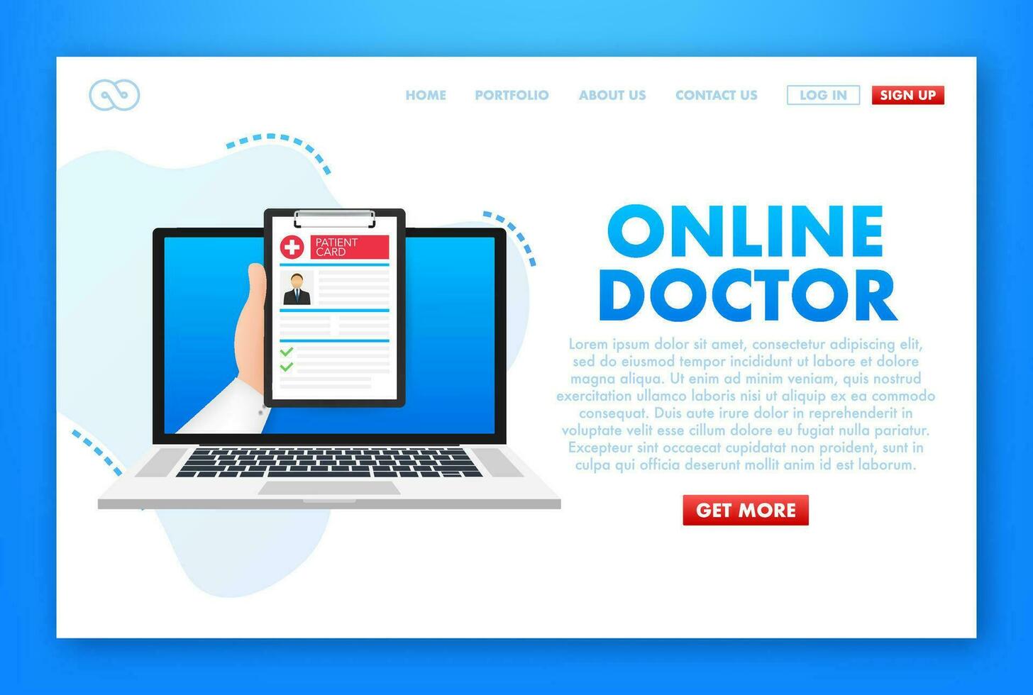 Doctor online concept with character. Can use for web banner, infographics, hero images. Vector illustration.