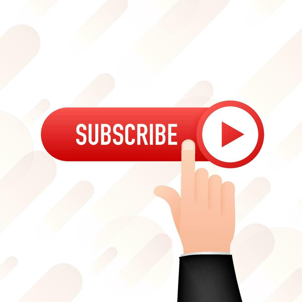 Subscribe Button Template with the notification bell on laptop. News subscribe button. Business concept subscribe. Vector illustration
