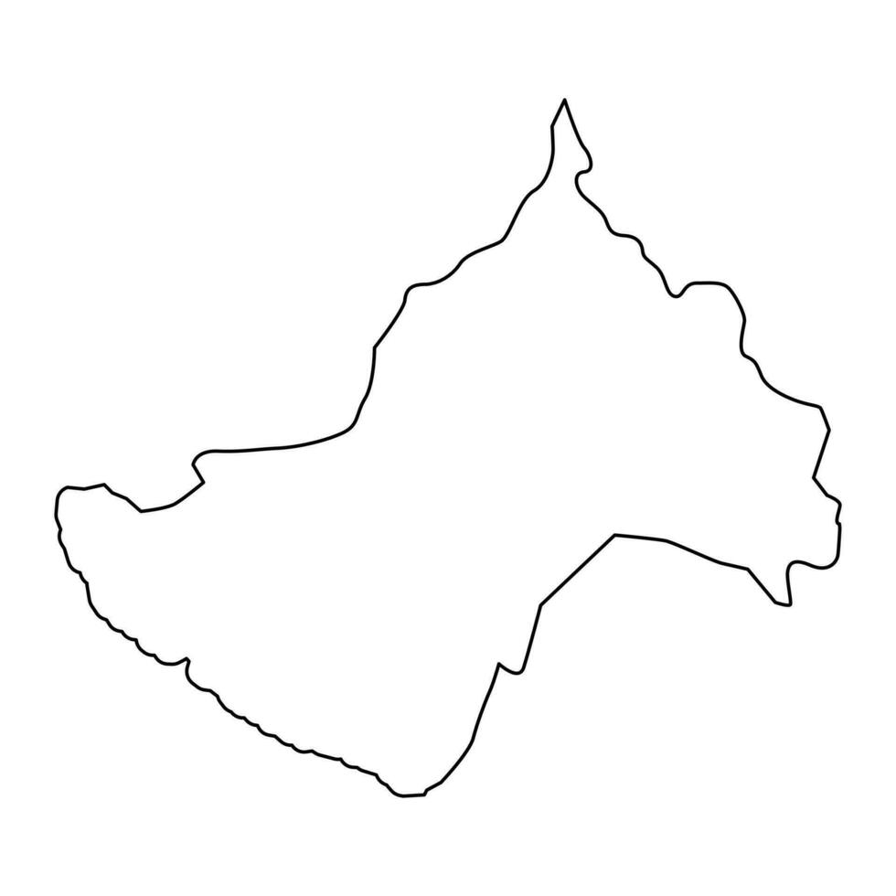 Zagatala district map, administrative division of Azerbaijan. vector