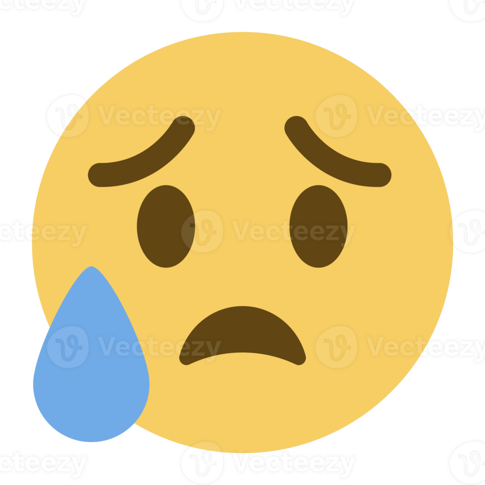 Anxious emoji with sweat. Concerned emoticon sweat dripping down png