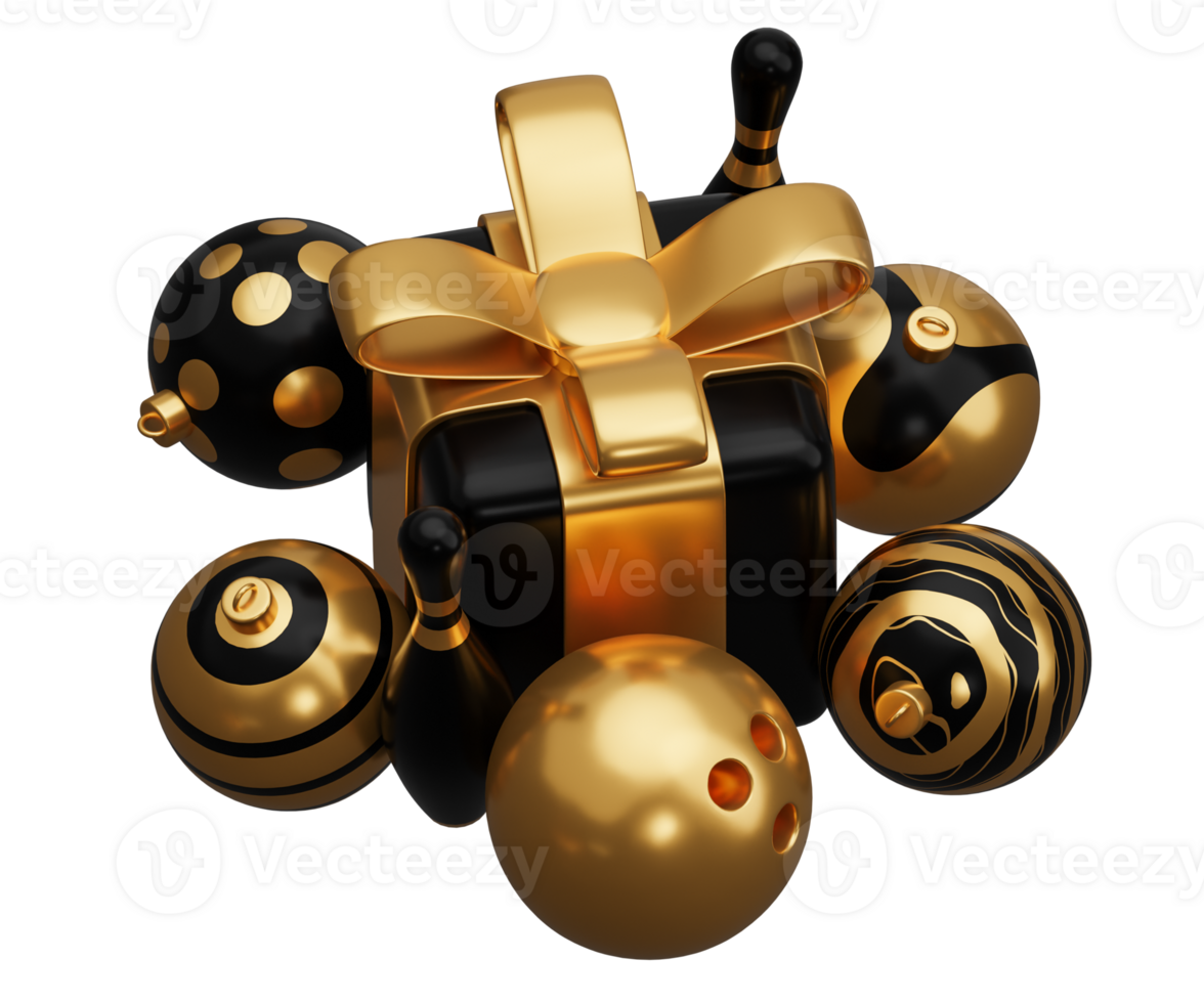 bowling bal Kerstmis geschenk png