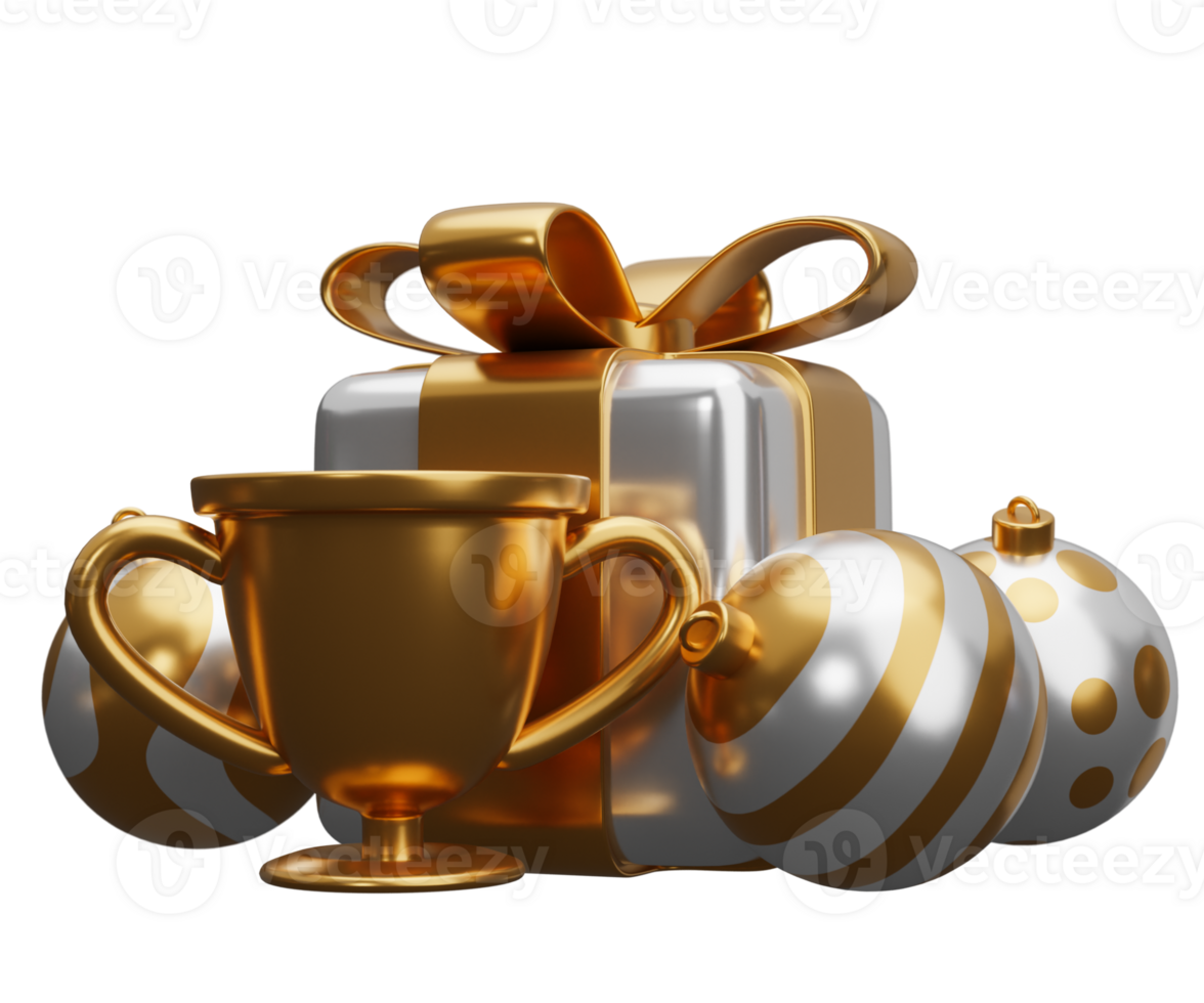 trophy cup christmas gift png