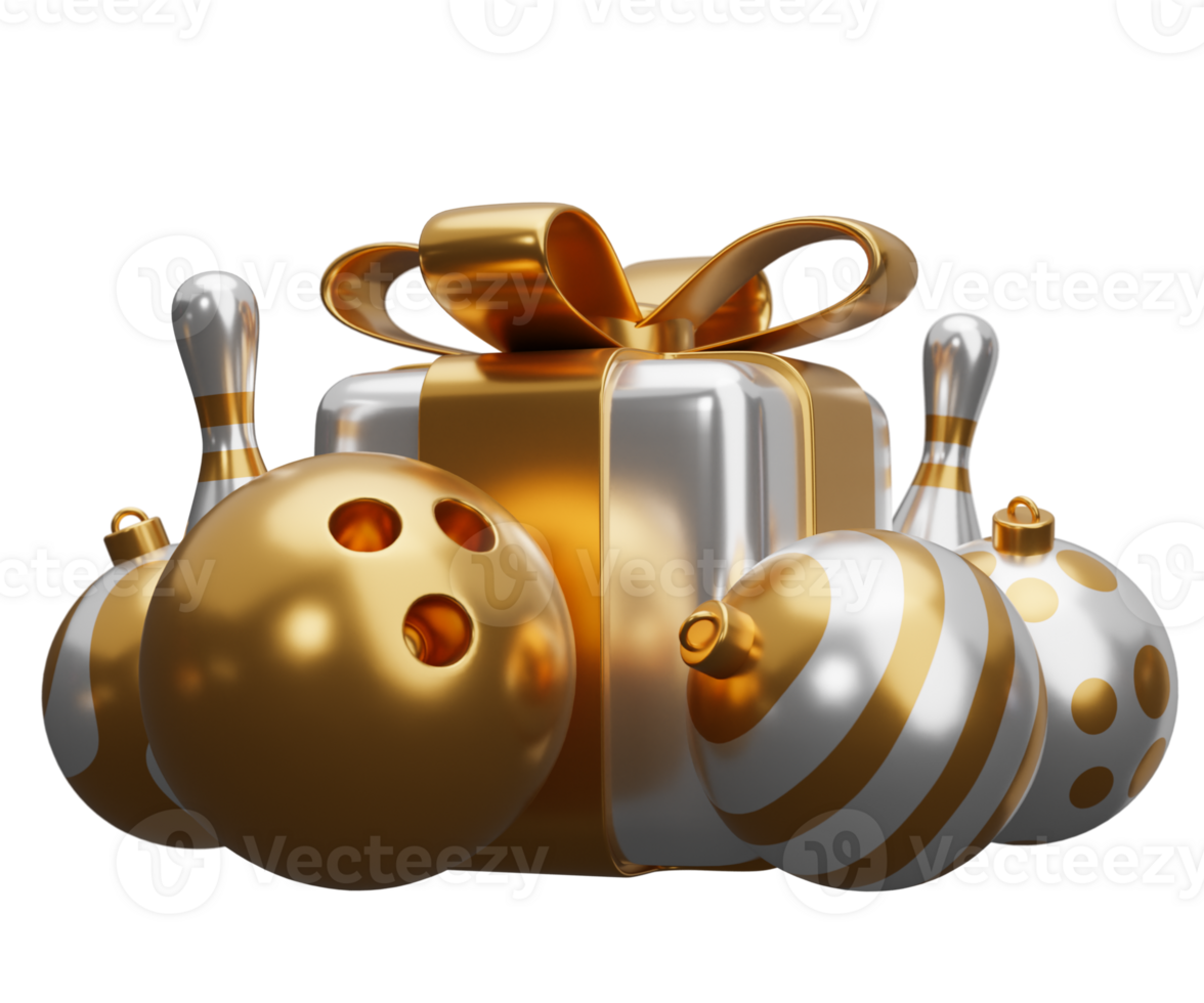 bowling bal Kerstmis geschenk png