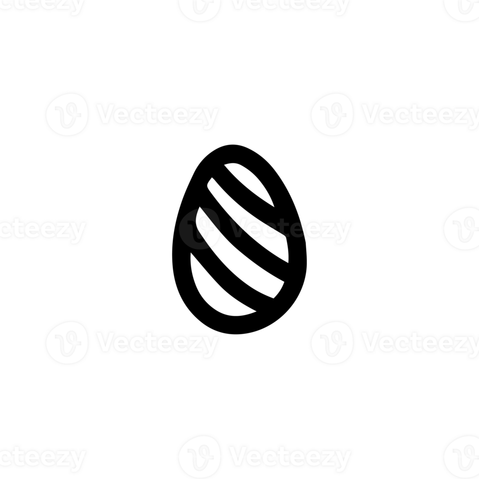 Easter egg illustration in the doodle style png