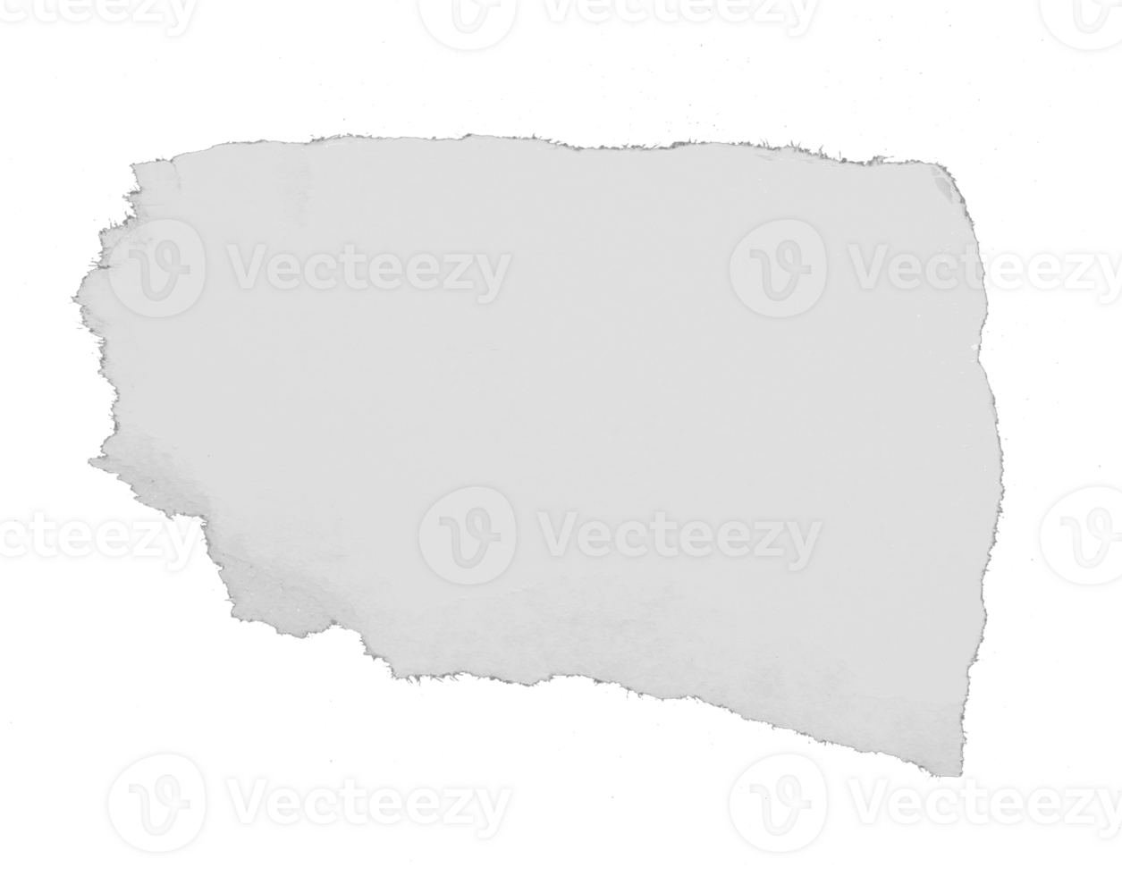 a sheet of paper torn to pieces on transparent background png file