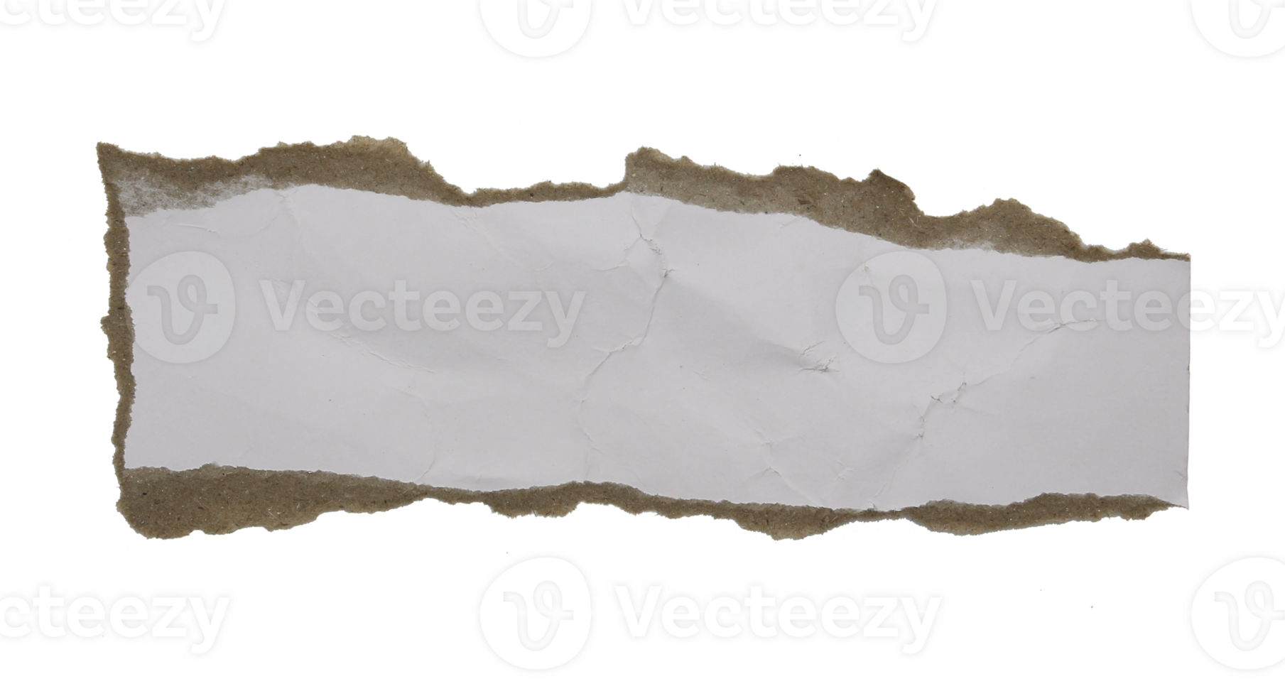 a sheet of paper torn to pieces on transparent background png file