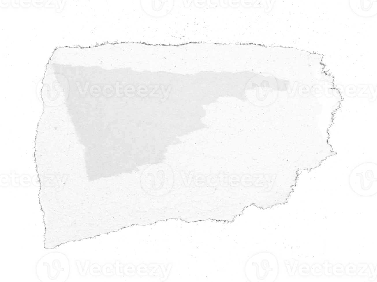 a sheet of paper torn to pieces on transparent background png file