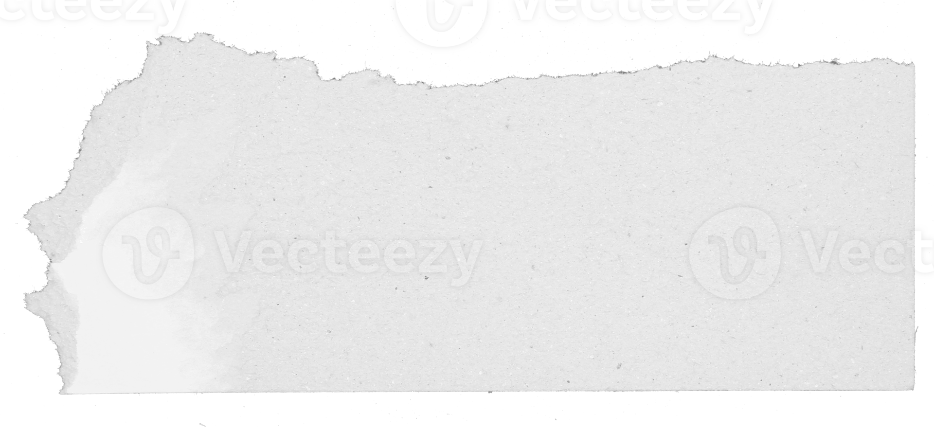a sheet of paper torn to pieces on transparent background png file