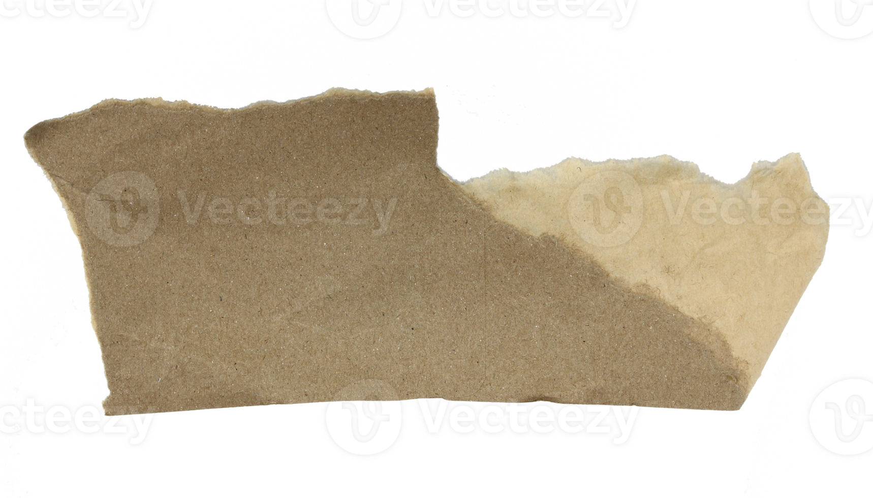 a sheet of paper torn to pieces on transparent background png file