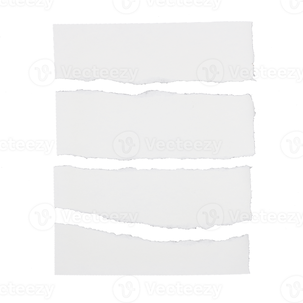 Torn note paper on transparent background png file