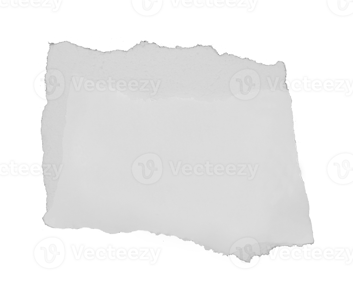 a sheet of paper torn to pieces on transparent background png file