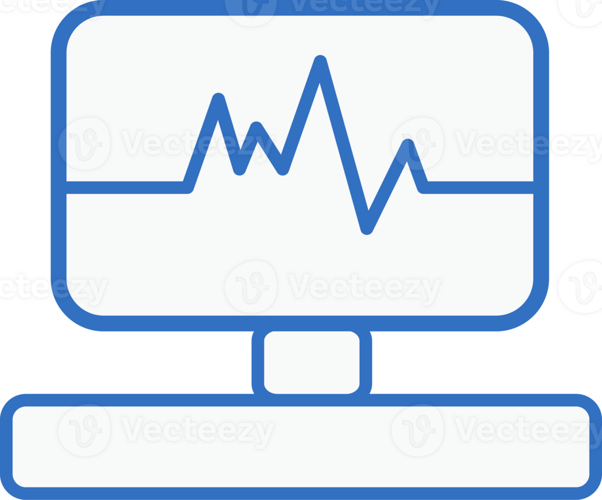electrocardiogram icon line design, monoline icons. png
