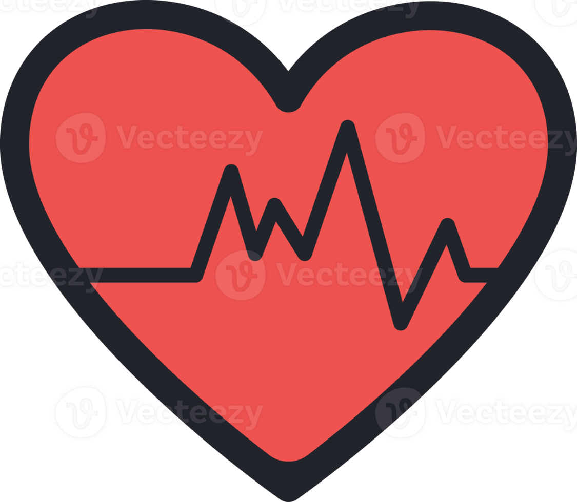 heart rate flat icon. png