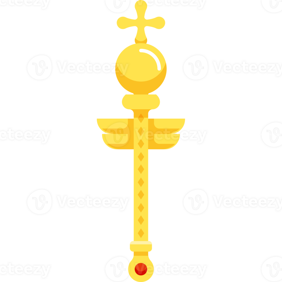 scepter gold illustration png