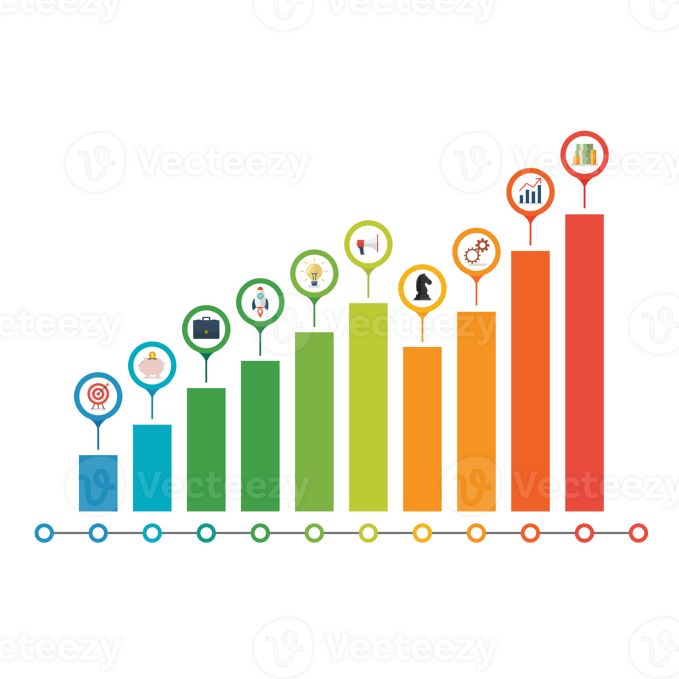 Infographic chart templates collection png