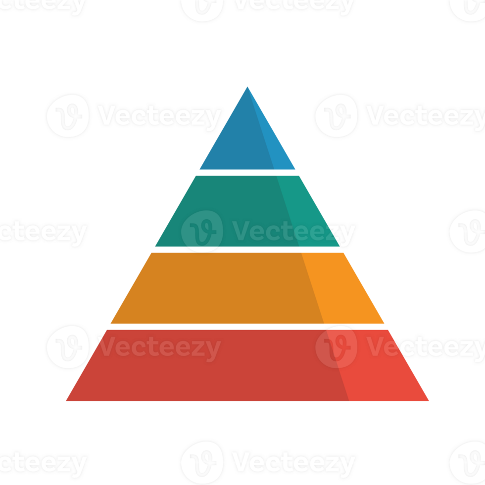 Pyramid infographic chart template png