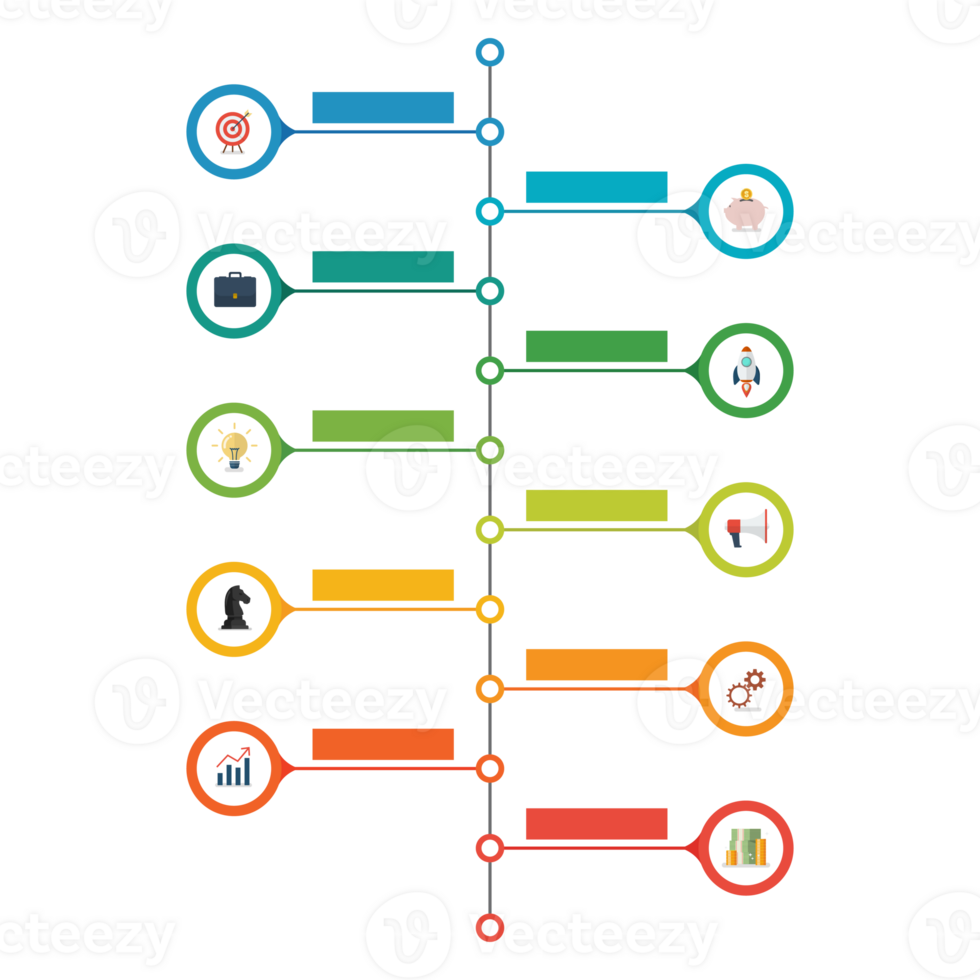 infográfico de gráfico de linha do tempo png