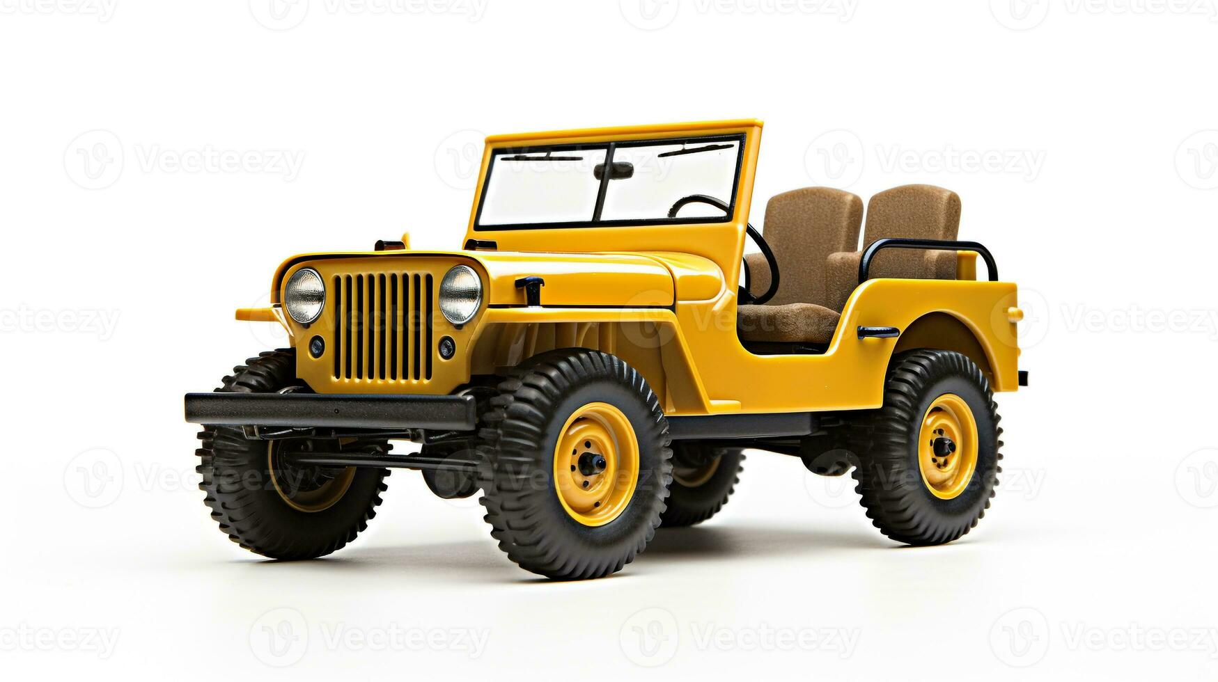 Displaying a 3D miniature Jeep. Generative AI photo