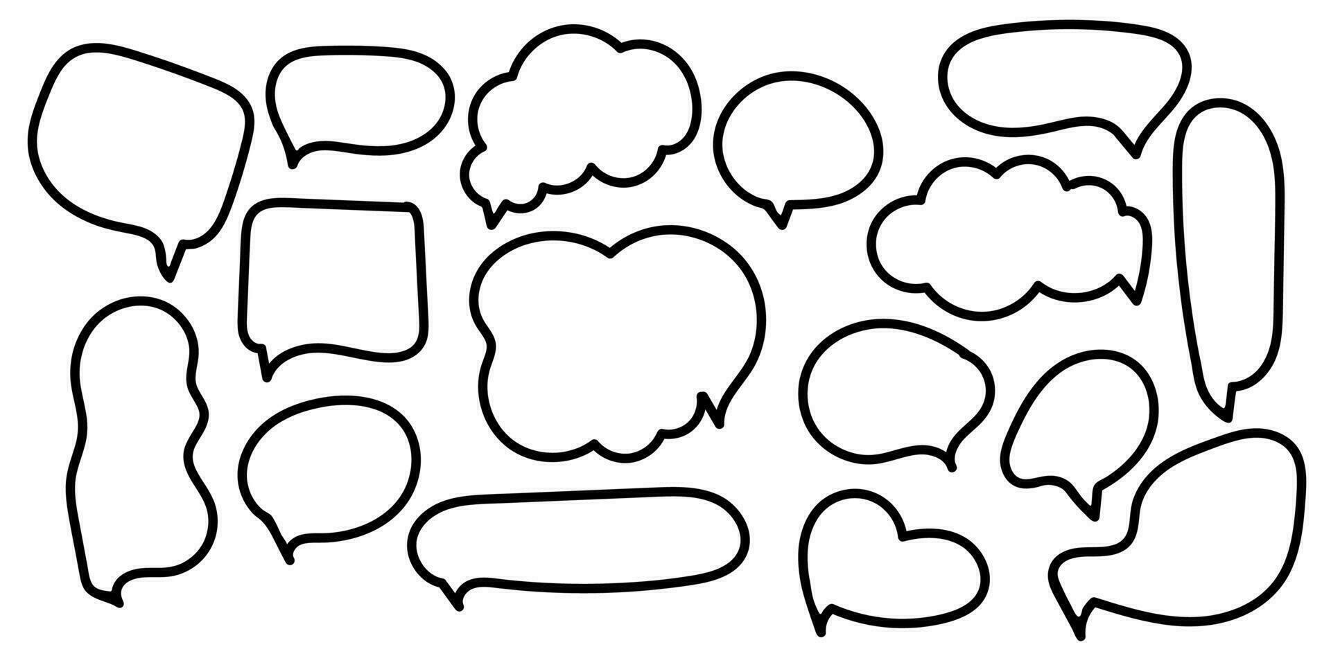 Bubble comic speech set, great design for any purposes. Sticker design. vector illustration