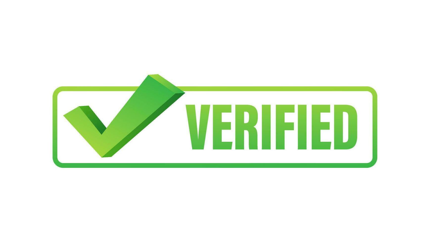 Verified square grunge. Checkmark icon. Vector stock illustration