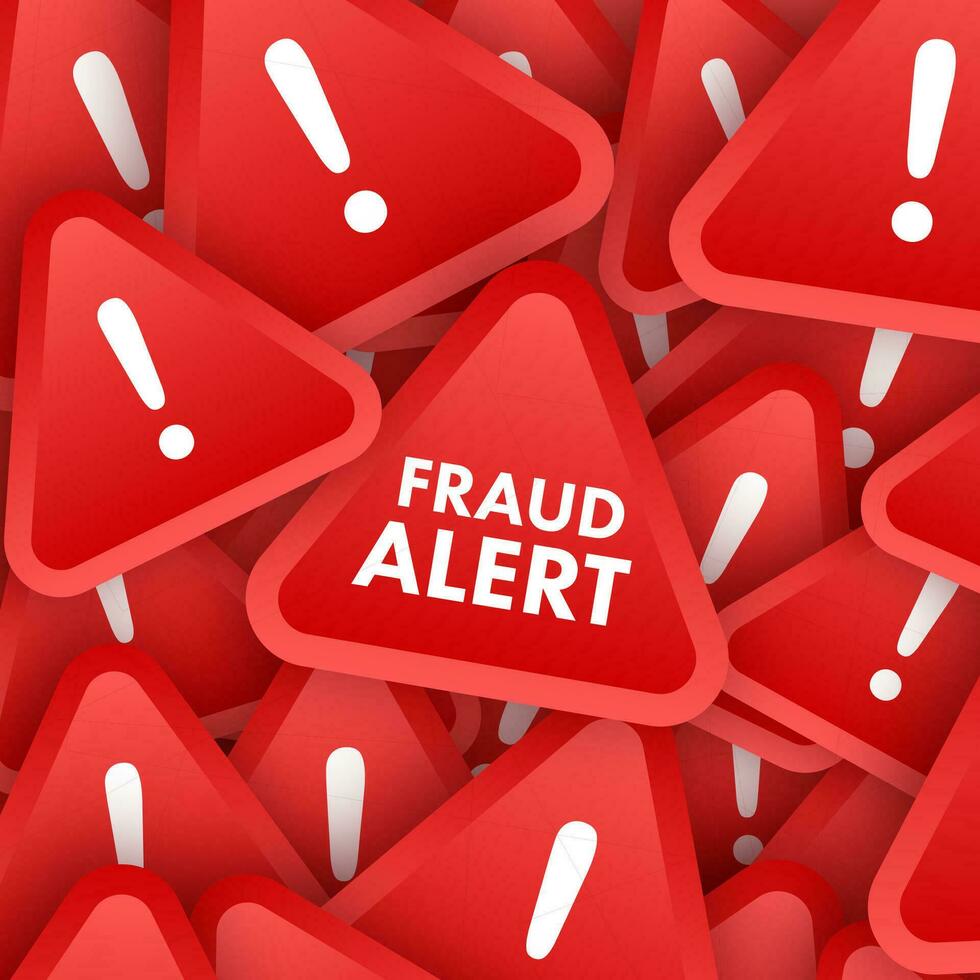 Fraud alert. Security Audit, Virus Scanning, Cleaning, Eliminating Malware, Ransomware Vector stock illustration