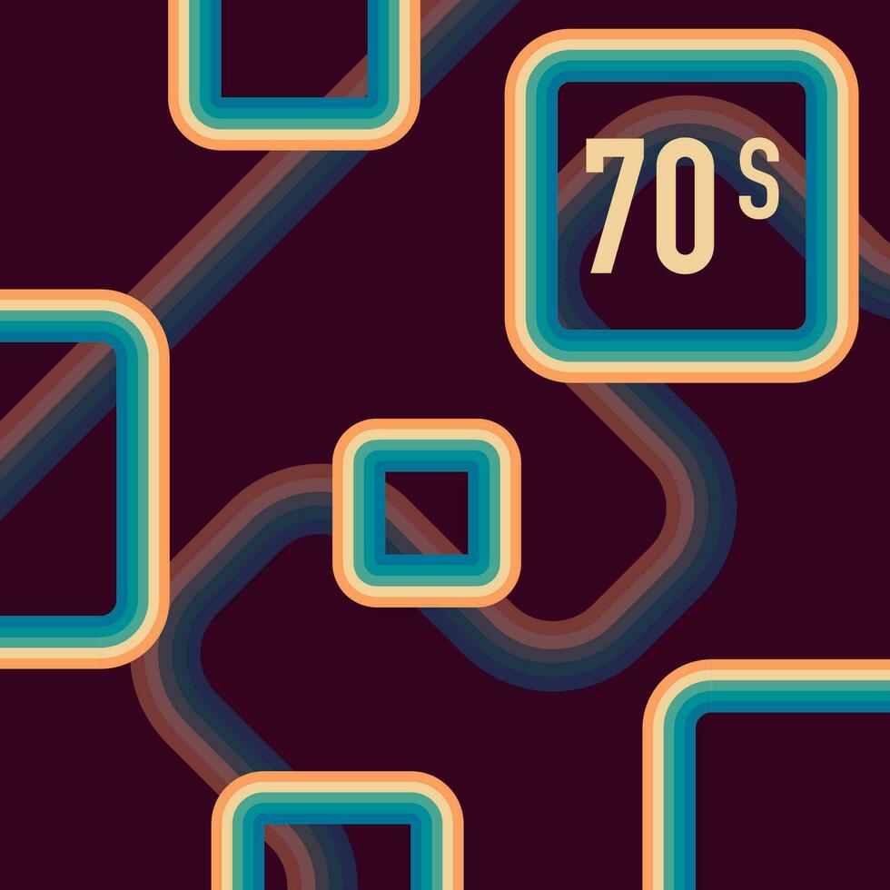 70s, 1970 abstract vector stock retro lines background. Vector illustration